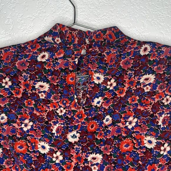 NWT Veronica Beard Louella Ruched Floral Mini Dress Stretch Silk Size 4 - Picture 7 of 16
